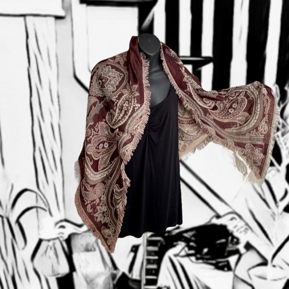Stunning Shawl, Wrap, Scarf, Paisley